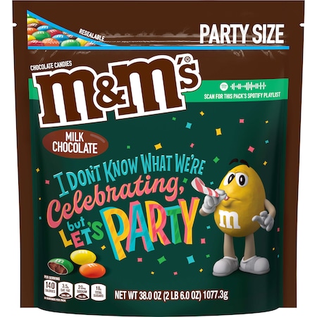 M&Ms M&M's Milk Chocolate Xl Stand Up Pouch 38 oz., PK6 400801